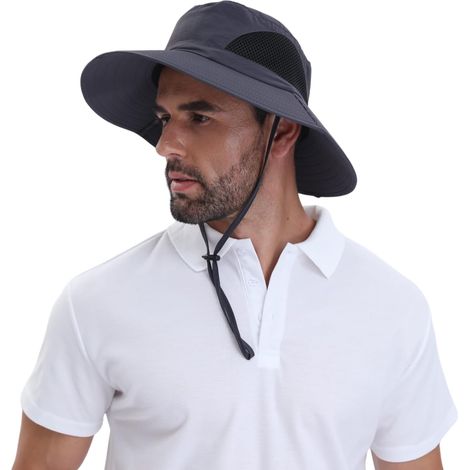 Hiking Hat for Men Women Wide Brim Anti-UV Foldable for Gardening, Safari, Fishing and Bush (1/5)