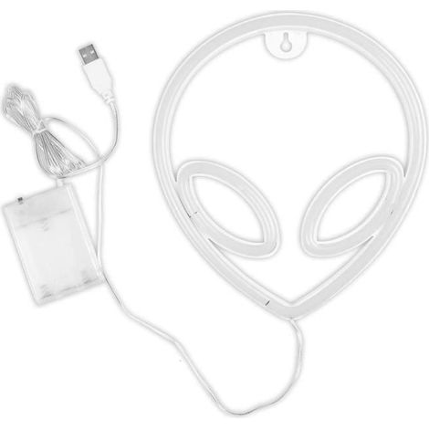 Nuit Neon Light Alien ET LED Lampe Glow in Dark USB pour Chambre Décoration Murale Art Rose Chaud (1/4)