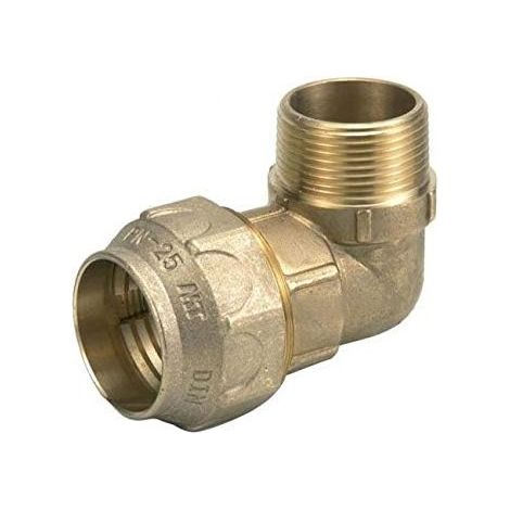 Raccordo maschio in ottone per tubi in polietilene Misura a scelta Pezzo in ottone Installazione acqua