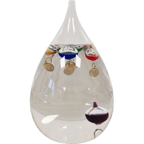 Thermomètre de Galilée en verre pour l'intérieur 16 cm