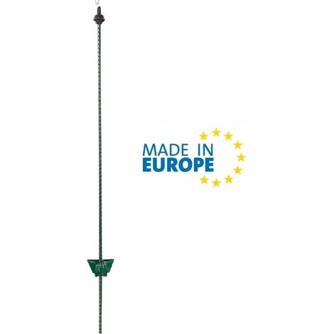 Picchetto di Messa a Terra Mobile in Acciaio Armonico Verde con Pigtail ITALFROM H 105 cm per Recinzioni Elettriche Confezione 25 Pz. (1/2)
