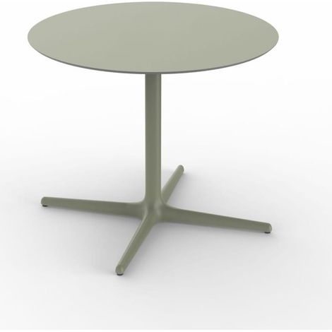 Table ronde Ø90 Toledo Resol bois métal vert (1/5)