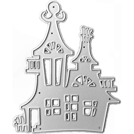 Découpe Emporte-Pièce Château de Noël Stencil Métal Gabarit DIY Scrapbooking Carte Photo Décoratif Créatif (1/5)