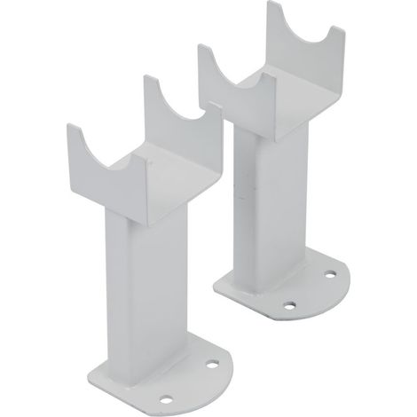 Hudson Reed – Pieds réhausseurs pour radiateur – Acier blanc RAL9016 – Hauteur 16.8cm – Fixations fournies – Pour modèles Vitality, Sloane & Savy (1/2)