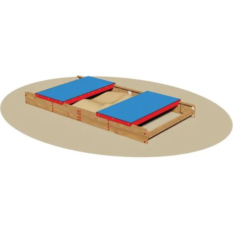 Bac à sable Colorado 814 Terrain de jeu en bois Pin nordique EN 1176 2-8 ans 400x200x40h - 1 Kg