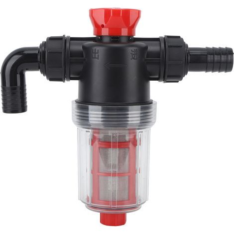 Irrigation water pump filter, fine mesh, double layer, high flow inline filter for garden, lawn, 32 mm connector (1.2 inch external tube) (1/5)