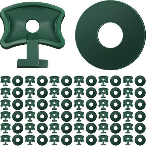200 pezzi di clip a torsione per serra, clip di fissaggio in plastica per serra e rondelle, clip angolari di estensione per serra (1/5)