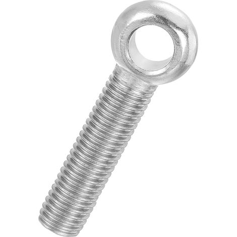 Boulon à Œil M14x60mm Boulon à Œillet de Levage pour Balancement d'Épaule, Vis Filetage Complet en Acier Inoxydable 304, Filetage Métrique Trou Coulissant, Couleur Argentée (1/5)