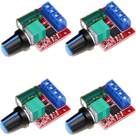 Contrôleur De Vitesse Pwm Regulateur De Vitesse Moteur Contrôleur Dc 5v 6v 12v 24v 35v Commutateur De Commande Réglable Avec Bouton De Contrôle De Vitesse (1/5)