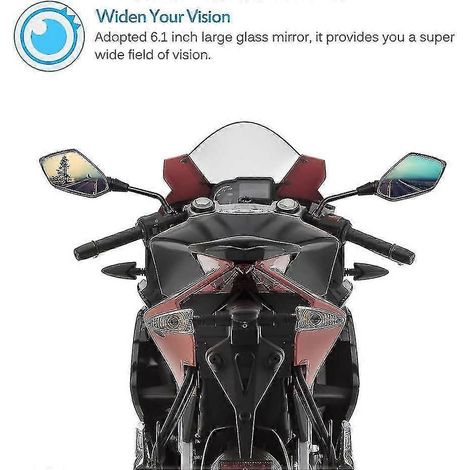 Ensemble de 2 rétroviseurs latéraux universels pour moto, de type « œil de faucon », avec boulon de 10 mm et embouts de guidon de 7/8". (1/5)