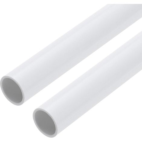 Tube Rigide en PVC de 1/2 Pouce, Tuyau Rond, Tuyauterie, Tuyau de Matériel 11mm ID 13mm OD 9" Longueur Blanc Haute Résistance pour Tuyau d'Eau, Artisanat, Manchon de Câble 2Pcs (1/5)