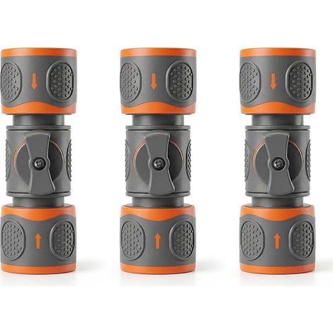 3 PCS Raccord Tuyau d'Arrosage avec Vanne de Régulation Raccord Rapide Anti Fuite pour Tuyau 1/2 Pouce et 3/4 Pouce pour Un Arrosage Connecteur Stop Eau pour Jardin et Lavage Voiture (1/5)