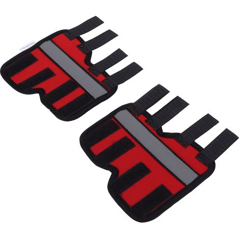 1 paire d'attelles de soutien réfléchissantes pour pattes avant de chien, conçues pour les blessures, les entorses, l'instabilité et l'arthrite (HJ29 Rouge (3e génération avec barre de soutien) S) (1/5)