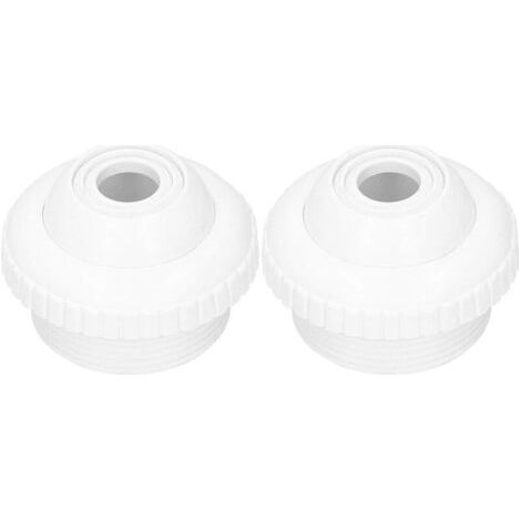 BUNTHAUS PA 2 Pièces Buse de Refoulement Piscine - Buse de Piscine Skimmer pour Piscines à Parois en Acier - Buse de Retour avec Tête Pivotante Accessoires de Piscine - Filetage Extérieur 1,5 Pouces - (1/4)