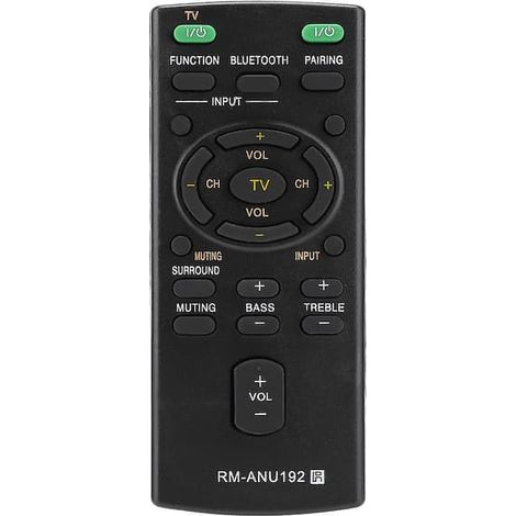 Télécommande de remplacement RM-ANU192 pour barre de son Sony SACT60BT HTCT60BT SSWCT60 (1/5)