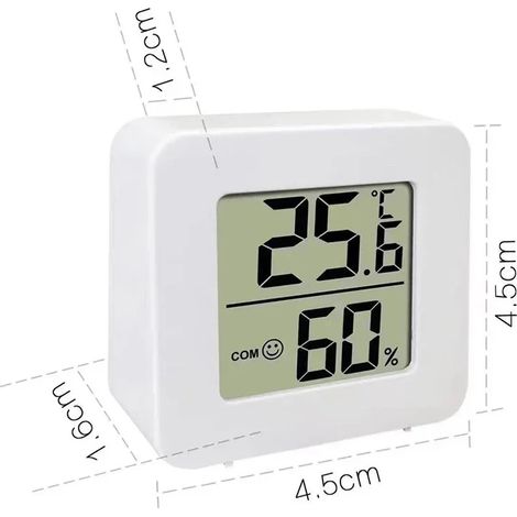 Mini thermomètre-hygromètre numérique LCD pour l'intérieur, capteur de température et d'humidité, station météo (1/5)