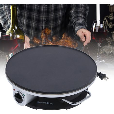 Machine à Pancakes Électrique, Plateforme Antiadhésive 32cm 1000W avec Spatule 30cm et Râteau pour Crêpes et Pancakes Homemade. (1/4)