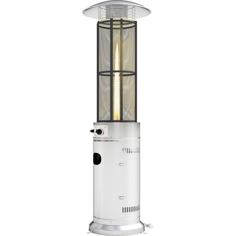 Outsunny 11 KW Patio Heater, Propane Heater with Tip-Over Switch, Silver (1/5)