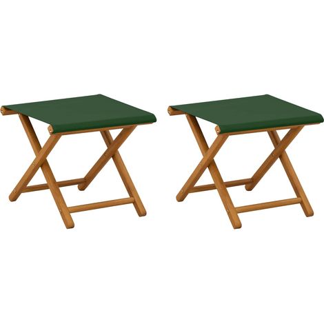 Chaise Longue 2 pcs Bois d'eucalyptus massif Vert vidaXL