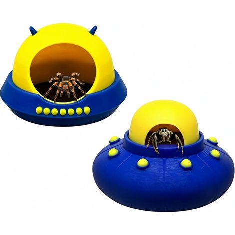 Lot de 2 caches d'araignée sauteuse avec aimant - Décoration de terrarium - Grotte magnétique pour araignées sautées, araignées à oiseaux, insectes, accessoires de clôture (1/5)