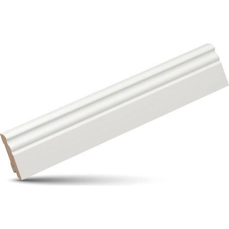 KGM Hamburger Sockelleiste RAL 9010 Kiefer 18 x 58 mm 2,4 m