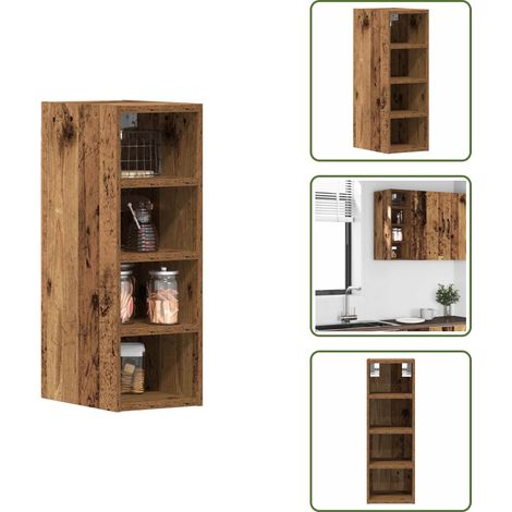 Armoire suspendue vieux bois 20x29,5x60 cm bois d'ingénierie - Armoire Suspendue - Armoires Suspendues - Armoire De Cuisine - Armoire De Rangement (1/5)