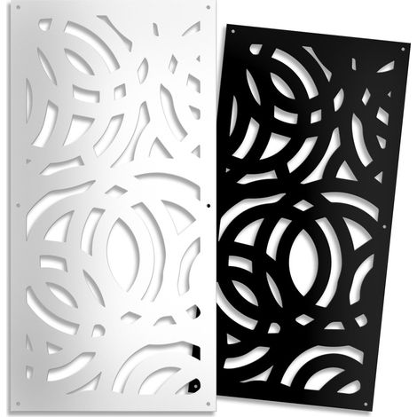 CERCHI LARGE - Pannello in PVC traforato da 10mm - Colore: bianco - Misura: 50x150 cm (1/5)