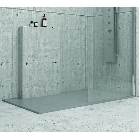 Piatto doccia 180x90 effetto pietra colore grigio kamalu
