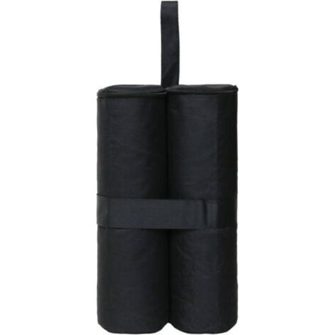 Sacs de lestage pour tonnelles et pavillons – 4 sacs remplissables de 2 kg chacun – max. 60 kg – jardin – tente de réception (noir) (1/3)