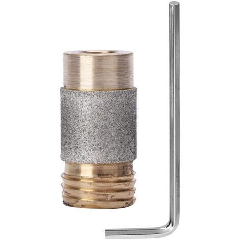 Muela de diamante - Herramienta abrasiva para cerámica y vidrio - Cabezal para amoladora de interior (1/4)