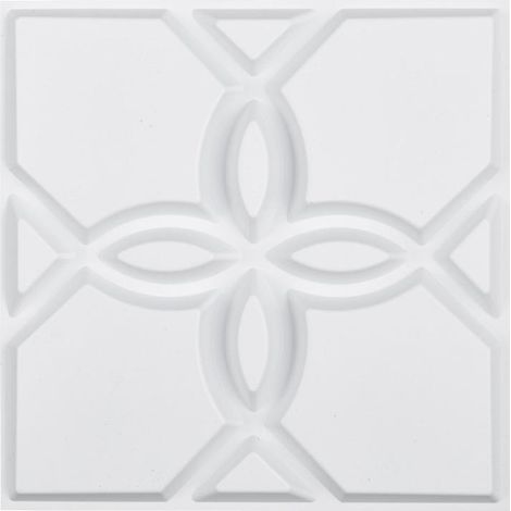 Pour la déco intérieure, panneaux muraux 3D avec conseils d'installation, lot de 33 en PVC blanc mat floral (1/5)