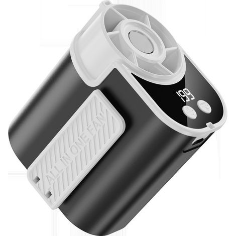 Ventilateur Sans Mains Rechargeable, Rafraîchisseur d'Air Portable pour Maison et Travail(Gris) (1/5)
