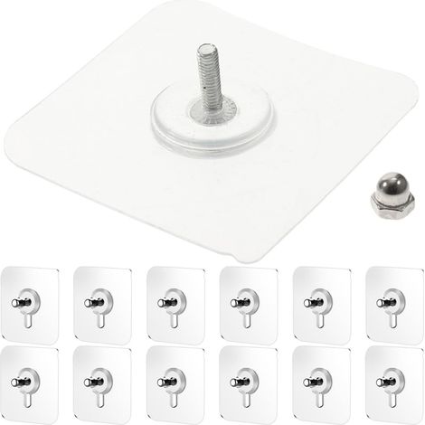 Lot de 8 Embouts Métalliques Traversés pour Poteaux de Garde-Corps en Verre, Connecteurs pour Meubles, Accessoires de Quincaillerie pour Cave à Vin et Chariots de Service, Design (1/5)