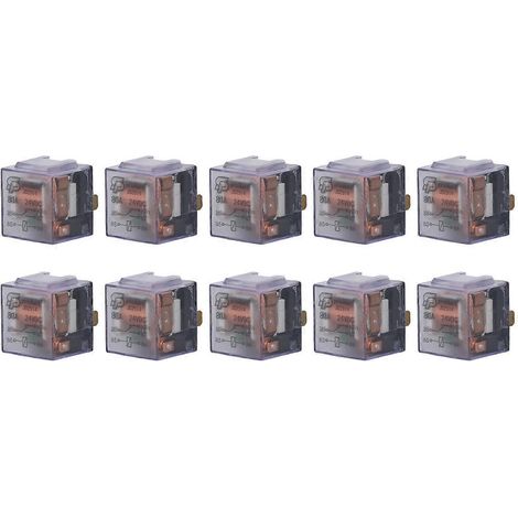 10 Stück SPDT 5-Pin-Relais mit Kupferkontakten, wasserdichtem Acrylgehäuse und Trennrelais für Kfz-Anwendungen