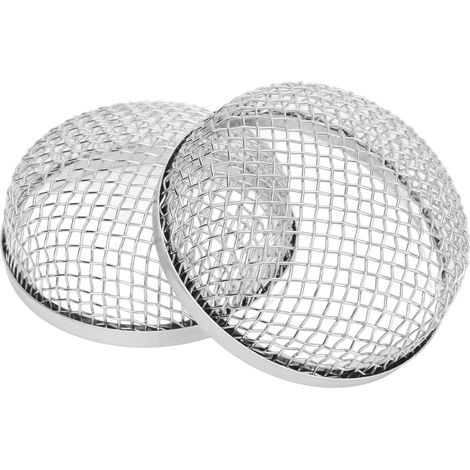 2 Sorties Couvercle Aération Camping-car 7cm Acier Inoxydable Anti-insectes Grille Protection Bouche Chauffage (1/5)