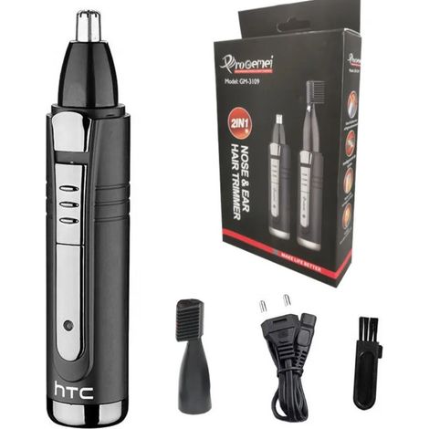TRADE SHOP - Trimmer Rifinitore 2 In 1 Elettrico Batteria Ricaricabile Per Barba Naso Gm-3109 - (1/5)