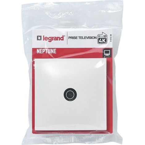 Legrand - Prise TV simple Neptune - Blanc