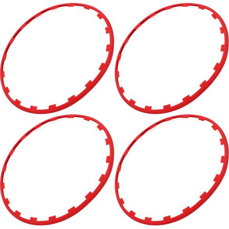 4 pièces Jante de Protection Rouge Bord de Jante Bagues de Protection Remplacement pour Tesla Model 3 2017-2023 (1/5)