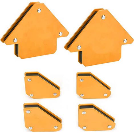 KIT Posizionatori per saldatura multi angolo in acciaio - Set composto da 2 Supporti mis. 120x83x14,4 mm + 4 Supporti mis. 70x42,5x12 mm (1/5)