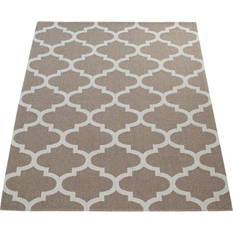 Paco Home Teppich Wohnzimmer Orient Muster Marokkanisches Design Modern Beige Creme 120x160 cm