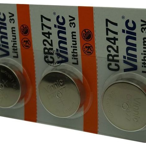 Pack de 5 piles Vinnic CR2477 (1/4)