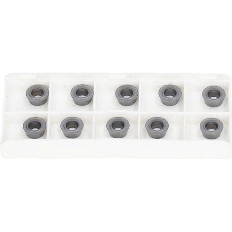 10 plaquettes de fraisage indexables en carbure pour machines CNC, plaquettes de rechange revêtues pour tours, destinées aux applications industrielles. (1/4)