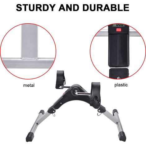 Vélo d'appartement pliable d'intérieur, pédalier de fitness pour les jambes (1/5)
