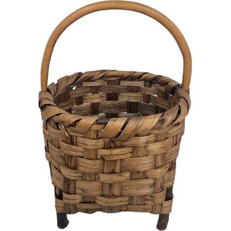 cesta portalegna con manici e piedini diametro 45 cm, altezza 45-55 cm