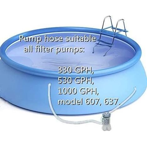 Tuyau de rechange pour piscine hors sol, accessoire de pompe de piscine, 150 x 3,2 cm, facile à installer, tuyau de rechange (1/3)