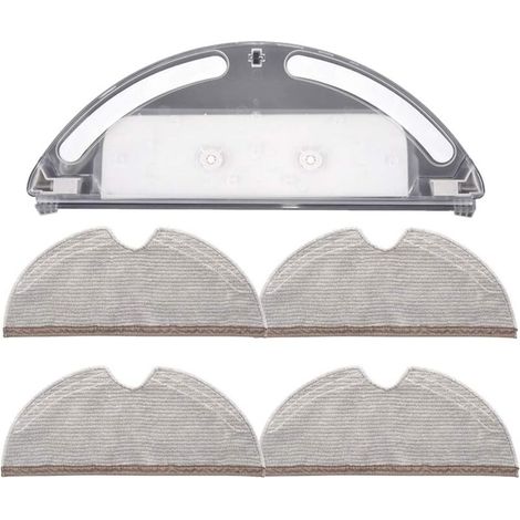 Water Tank with 4 Full Coverage Mop Cloths for Xiaomi Roborock S5 S50 S51 S55 S6 Vacuum Cleaner