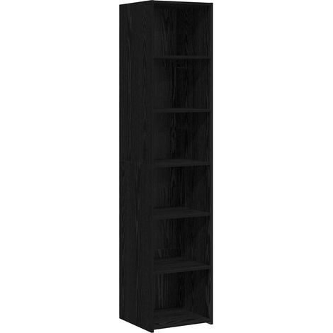 Sideboard Black Oak 40 x 41 x 185 cm Engineered Wood vidaXL
