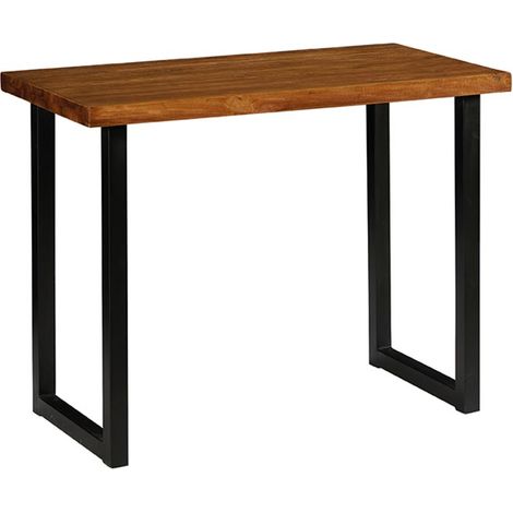 Table haute teck et métal 140cm Wales Casita WALTAHT 140 - 140x75x110 cm - Kayu Meuble (1/3)