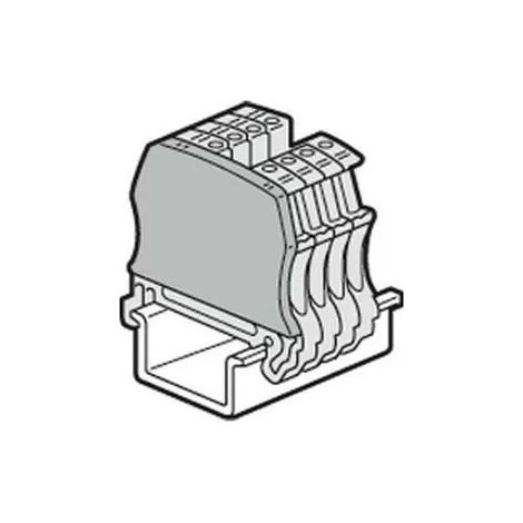 Legrand 037552 - Divisorio terminale per bozzello Viking 3 aste con viti - 2 ingressi - 2 uscite