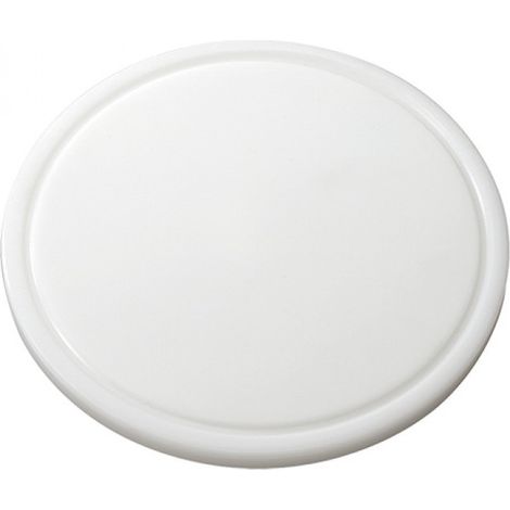 Planche à découper blanche diam 30cm rainurée - Caterchef